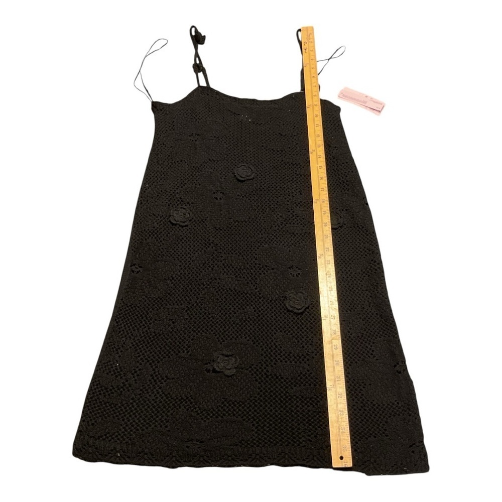 NWT Wild Fable Black Rosette Mini Sweater Dress Size L - Picture 4 of 9